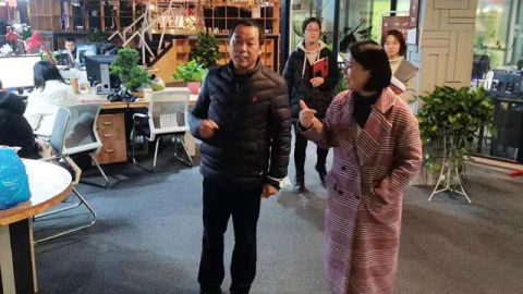 良渚街道党工委副书记、总工会主席应如萍一行赴博多集团走访调研